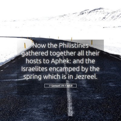 Picture 05 - 1 Samuel 29:1 WEB - Now the Philistines gathered together all their - Bible Verse Picture