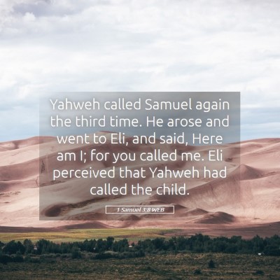 Picture 05 - 1 Samuel 3:8 WEB - Yahweh called Samuel again the third time. He - Bible Verse Picture