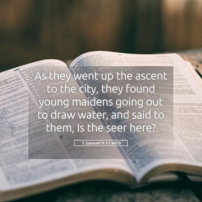 Picture 05 - 1 Samuel 9:11 WEB - As they went up the ascent to the city, they - Bible Verse Picture