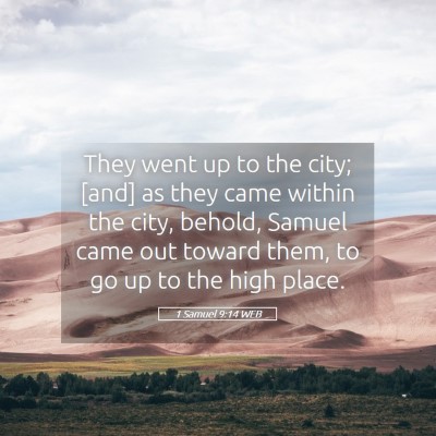 Picture 05 - 1 Samuel 9:14 WEB - They went up to the city; [and] as they came - Bible Verse Picture