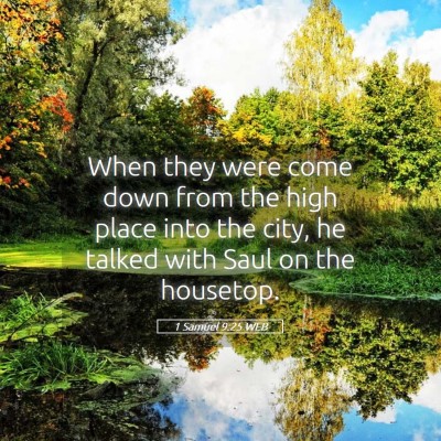 Picture 05 - 1 Samuel 9:25 WEB - When they were come down from the high place into - Bible Verse Picture