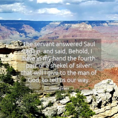 Picture 05 - 1 Samuel 9:8 WEB - The servant answered Saul again, and said, - Bible Verse Picture