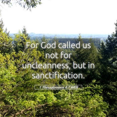 Picture 05 - 1 Thessalonians 4:7 WEB - For God called us not for uncleanness, but in - Bible Verse Picture