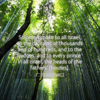 Picture 05 - 2 Chronicles 1:2 WEB - Solomon spoke to all Israel, to the captains of - Bible Verse Picture
