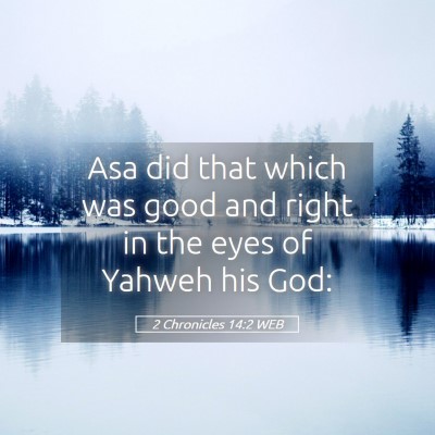 Picture 05 - 2 Chronicles 14:2 WEB - Asa did that which was good and right in the eyes - Bible Verse Picture