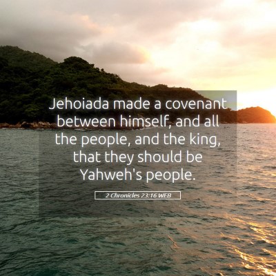 Picture 05 - 2 Chronicles 23:16 WEB - Jehoiada made a covenant between himself, and all - Bible Verse Picture