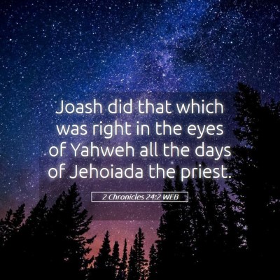 Picture 05 - 2 Chronicles 24:2 WEB - Joash did that which was right in the eyes of - Bible Verse Picture