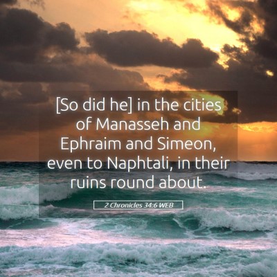 Picture 05 - 2 Chronicles 34:6 WEB - [So did he] in the cities of Manasseh and Ephraim - Bible Verse Picture
