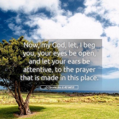 Picture 05 - 2 Chronicles 6:40 WEB - Now, my God, let, I beg you, your eyes be open, - Bible Verse Picture