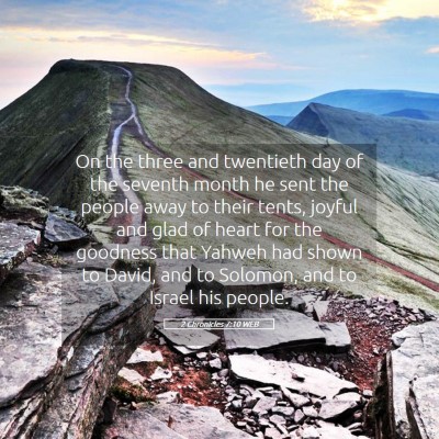 Picture 05 - 2 Chronicles 7:10 WEB - On the three and twentieth day of the seventh - Bible Verse Picture