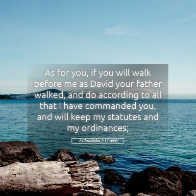 Picture 05 - 2 Chronicles 7:17 WEB - As for you, if you will walk before me as David - Bible Verse Picture