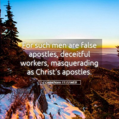 Picture 05 - 2 Corinthians 11:13 WEB - For such men are false apostles, deceitful - Bible Verse Picture