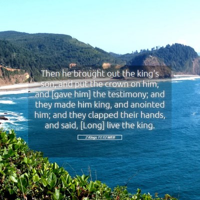 Picture 05 - 2 Kings 11:12 WEB - Then he brought out the king's son, and put the - Bible Verse Picture