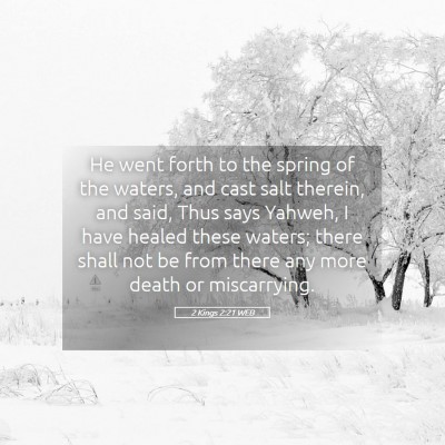 Picture 05 - 2 Kings 2:21 WEB - He went forth to the spring of the waters, and - Bible Verse Picture