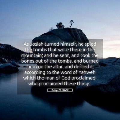 Picture 05 - 2 Kings 23:16 WEB - As Josiah turned himself, he spied the tombs that - Bible Verse Picture