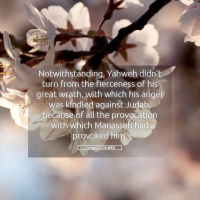 Picture 05 - 2 Kings 23:26 WEB - Notwithstanding, Yahweh didn't turn from the - Bible Verse Picture