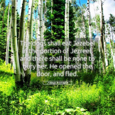 Picture 05 - 2 Kings 9:10 WEB - The dogs shall eat Jezebel in the portion of - Bible Verse Picture