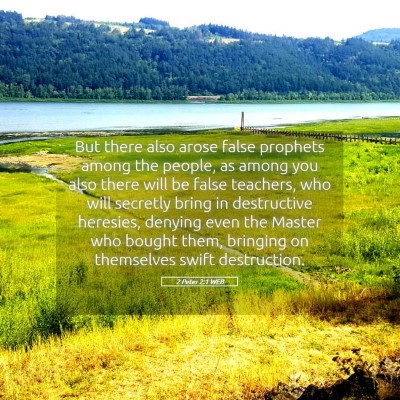 Picture 05 - 2 Peter 2:1 WEB - But there also arose false prophets among the - Bible Verse Picture