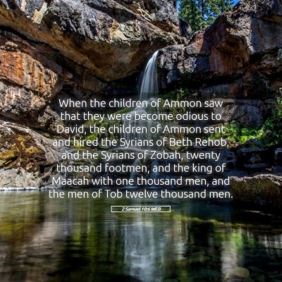 Picture 05 - 2 Samuel 10:6 WEB - When the children of Ammon saw that they were - Bible Verse Picture