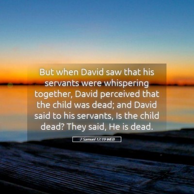 Picture 05 - 2 Samuel 12:19 WEB - But when David saw that his servants were - Bible Verse Picture