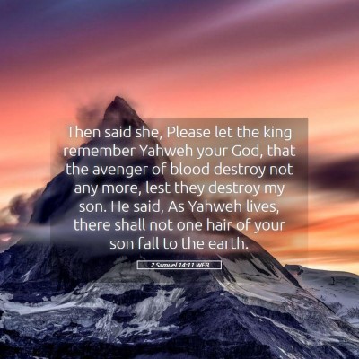 Picture 05 - 2 Samuel 14:11 WEB - Then said she, Please let the king remember - Bible Verse Picture
