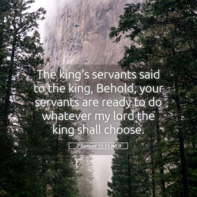 Picture 05 - 2 Samuel 15:15 WEB - The king's servants said to the king, Behold, - Bible Verse Picture