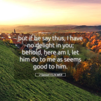 Picture 05 - 2 Samuel 15:26 WEB - but if he say thus, I have no delight in you; - Bible Verse Picture