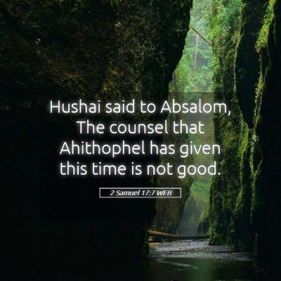 Picture 05 - 2 Samuel 17:7 WEB - Hushai said to Absalom, The counsel that - Bible Verse Picture