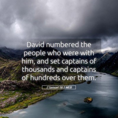 Picture 05 - 2 Samuel 18:1 WEB - David numbered the people who were with him, and - Bible Verse Picture