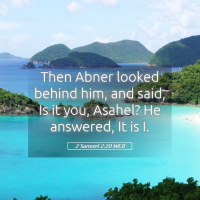 Picture 05 - 2 Samuel 2:20 WEB - Then Abner looked behind him, and said, Is it - Bible Verse Picture