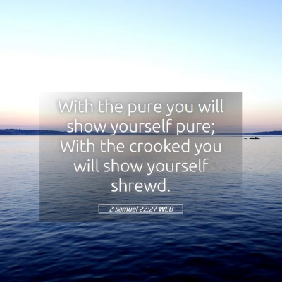 Picture 05 - 2 Samuel 22:27 WEB - With the pure you will show yourself pure; With - Bible Verse Picture