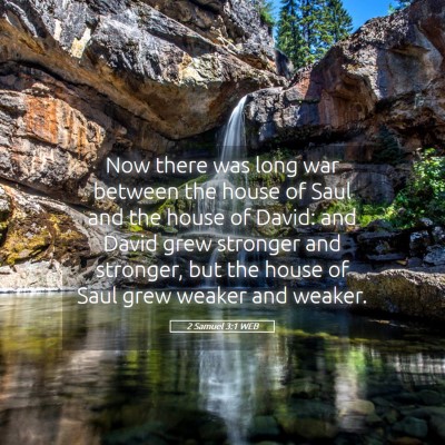 Picture 05 - 2 Samuel 3:1 WEB - Now there was long war between the house of Saul - Bible Verse Picture