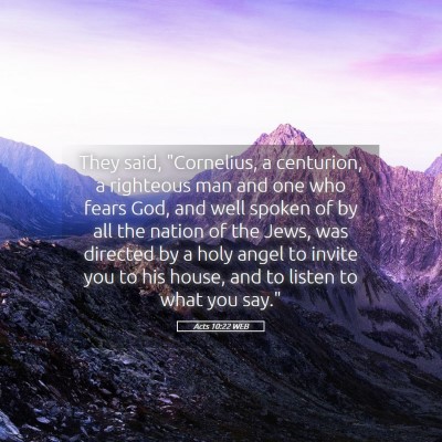 Picture 05 - Acts 10:22 WEB - They said, 