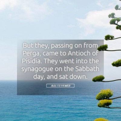 Picture 05 - Acts 13:14 WEB - But they, passing on from Perga, came to Antioch - Bible Verse Picture
