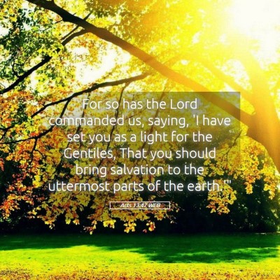 Picture 05 - Acts 13:47 WEB - For so has the Lord commanded us, saying, 'I have - Bible Verse Picture
