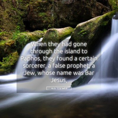 Picture 05 - Acts 13:6 WEB - When they had gone through the island to Paphos, - Bible Verse Picture