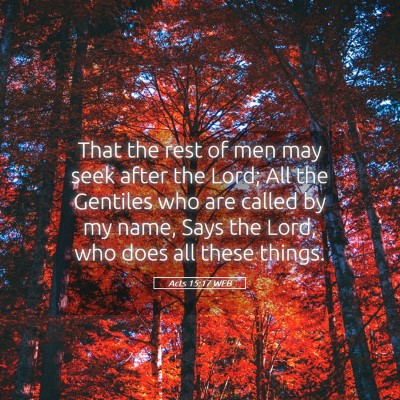 Picture 05 - Acts 15:17 WEB - That the rest of men may seek after the Lord; All - Bible Verse Picture