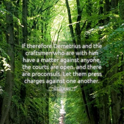 Picture 05 - Acts 19:38 WEB - If therefore Demetrius and the craftsmen who are - Bible Verse Picture