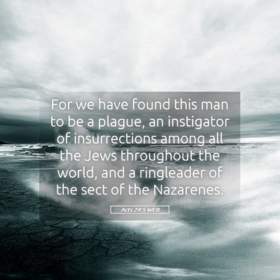 Picture 05 - Acts 24:5 WEB - For we have found this man to be a plague, an - Bible Verse Picture