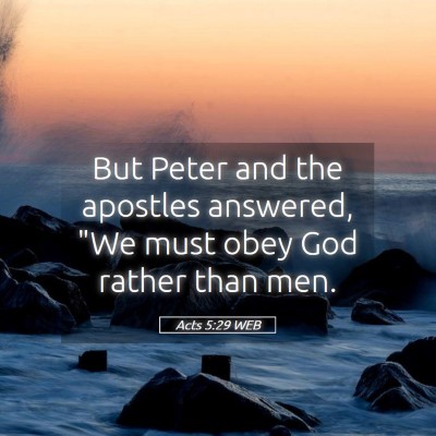 Picture 05 - Acts 5:29 WEB - But Peter and the apostles answered,