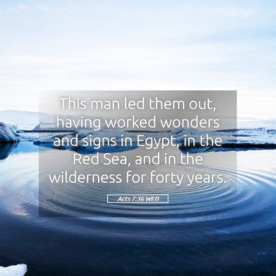 Picture 05 - Acts 7:36 WEB - This man led them out, having worked wonders and - Bible Verse Picture