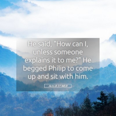 Picture 05 - Acts 8:31 WEB - He said, 