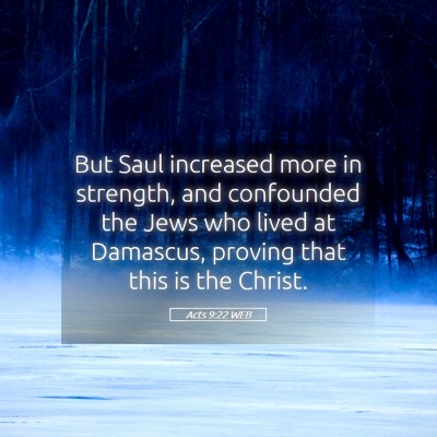Picture 05 - Acts 9:22 WEB - But Saul increased more in strength, and - Bible Verse Picture