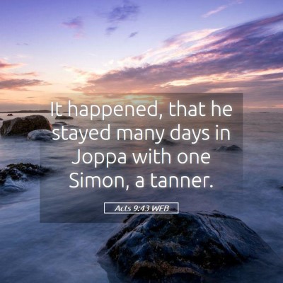 Picture 05 - Acts 9:43 WEB - It happened, that he stayed many days in Joppa - Bible Verse Picture
