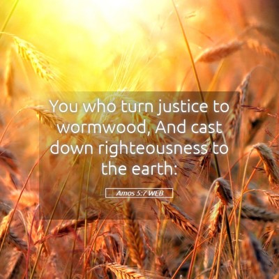 Picture 05 - Amos 5:7 WEB - You who turn justice to wormwood, And cast down - Bible Verse Picture