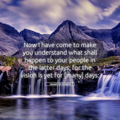 Picture 05 - Daniel 10:14 WEB - Now I have come to make you understand what shall - Bible Verse Picture