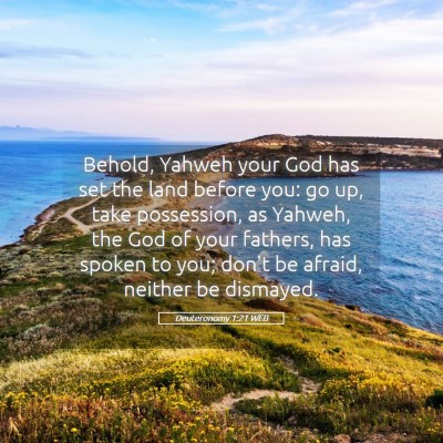 Picture 05 - Deuteronomy 1:21 WEB - Behold, Yahweh your God has set the land before - Bible Verse Picture