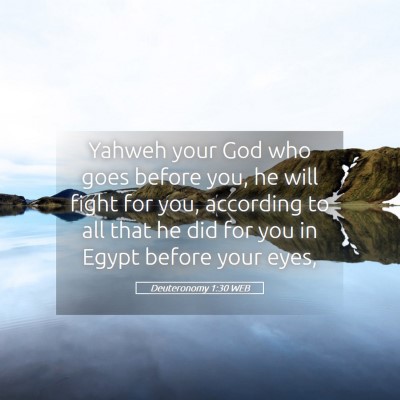 Picture 05 - Deuteronomy 1:30 WEB - Yahweh your God who goes before you, he will - Bible Verse Picture