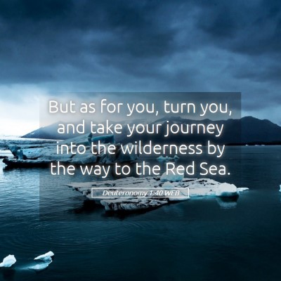 Picture 05 - Deuteronomy 1:40 WEB - But as for you, turn you, and take your journey - Bible Verse Picture