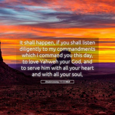 Picture 05 - Deuteronomy 11:13 WEB - It shall happen, if you shall listen diligently - Bible Verse Picture